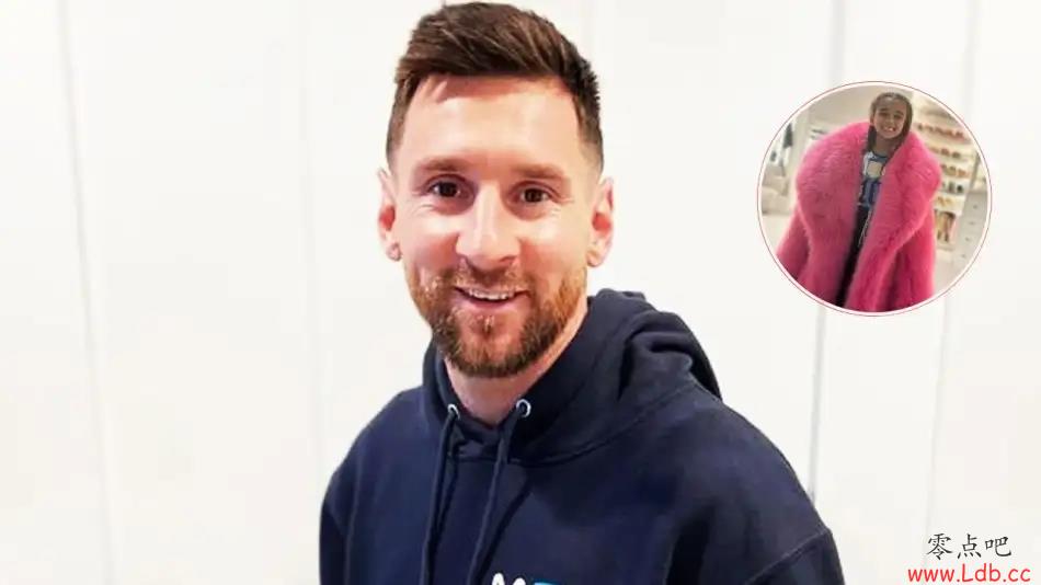 小追星族,科勒-卡戴珊发侄女穿梅西球衣照片